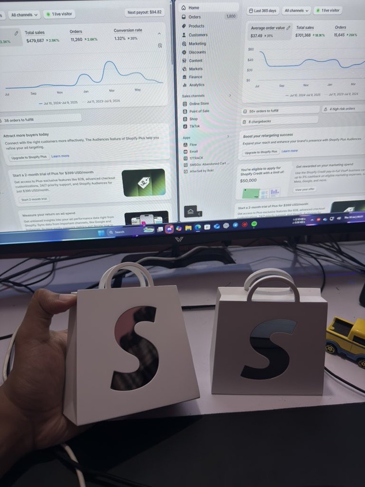 Shopify 10k orders milestone plaque